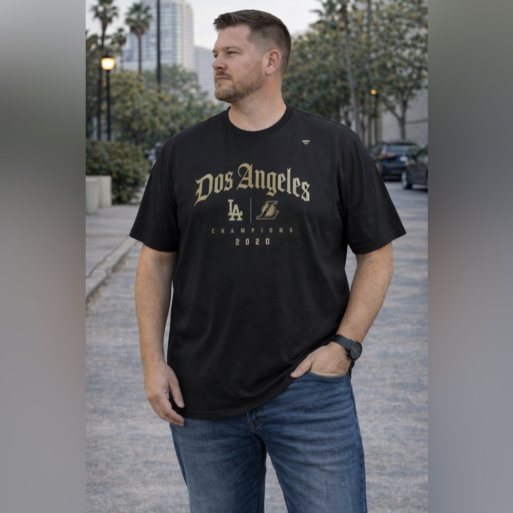 New! Los Angeles Fanatics Branded 2020 Dual City‎ Champions Big & Tall T-Shirt